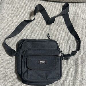 Sporto Classic Black Messenger Bag
